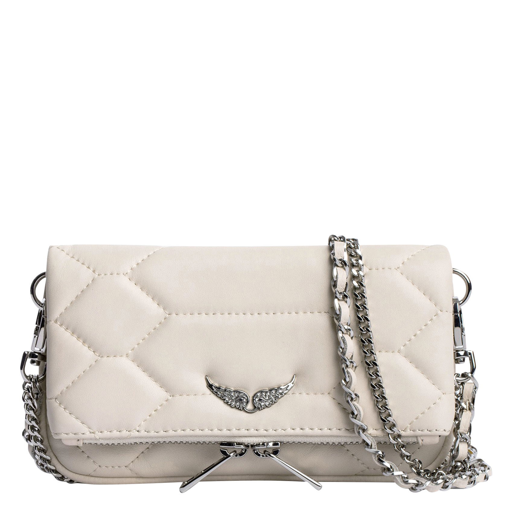 ROCK NANO XL - Sac bandoulière en cuir | Blanc