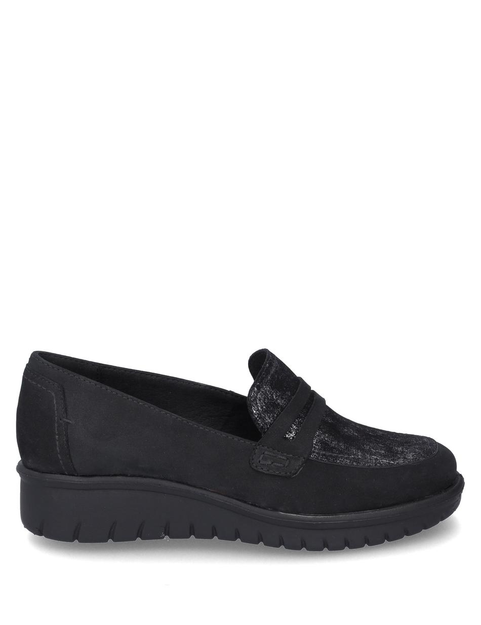 Slipper Calais 87, schwarz-silber
