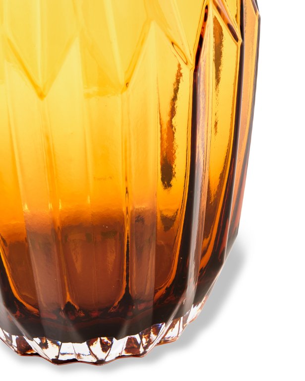 POLSPOTTEN Glass Folds vaas M Ochre