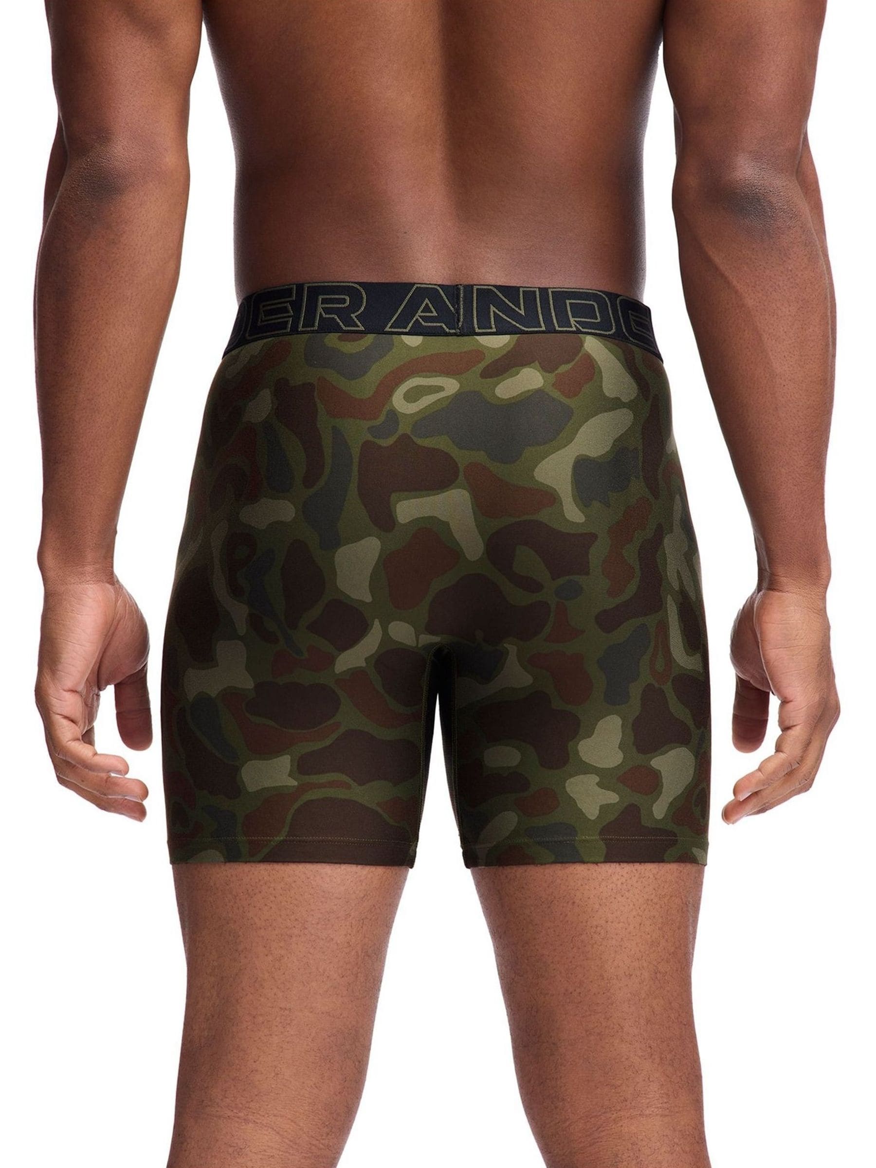 Groen - Under Armour Tech Print 6 Inch Boxers 3 Pack