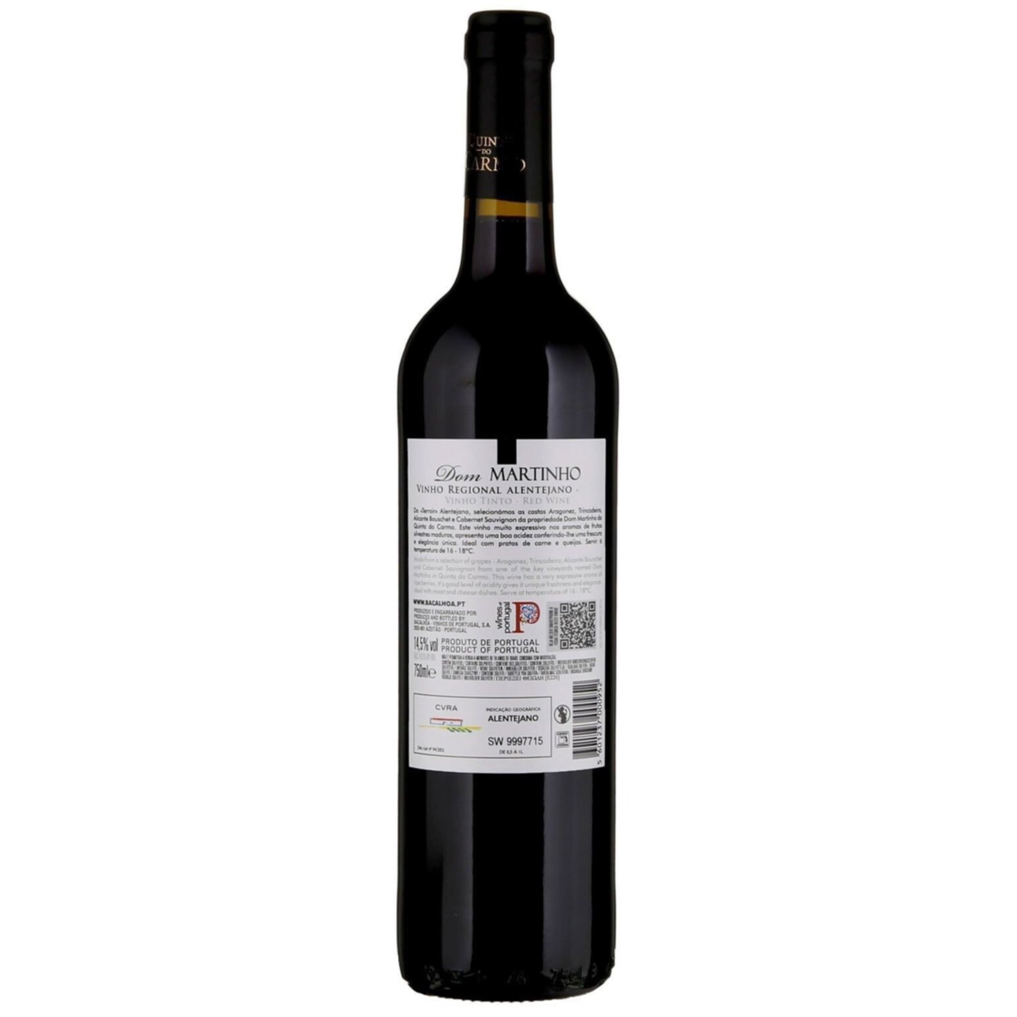 Vinho Regional Alentejano DO Dom Martinho Quinta do Carmo -75cl
