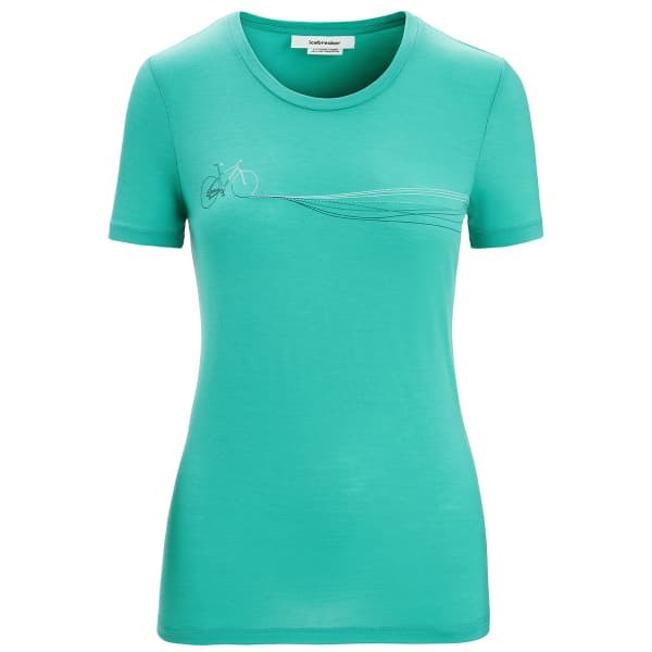 T-shirt randonnée ICEBREAKER W TECH LITE II SS TEE CADENCE PATHS FRESH