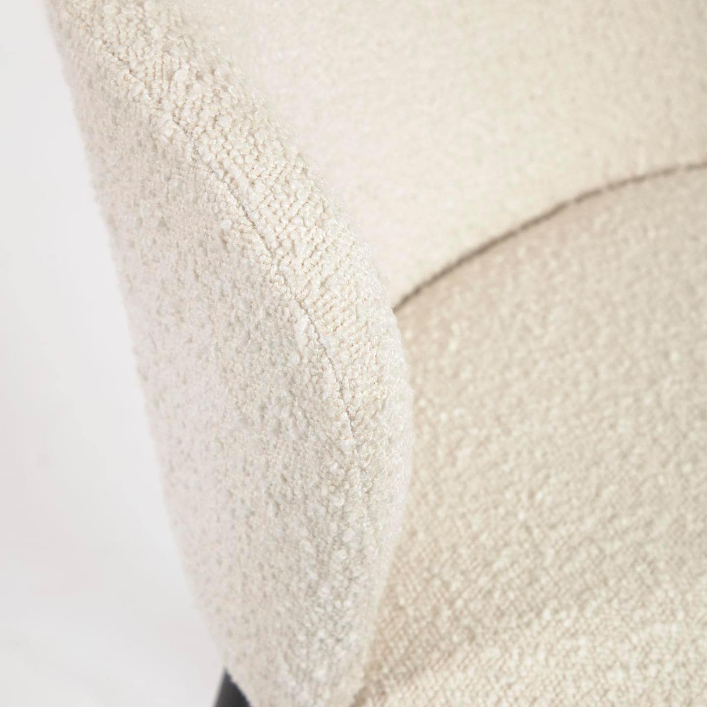 Kave Home Barhocker CISELIA Bouclé weiß/schwarz