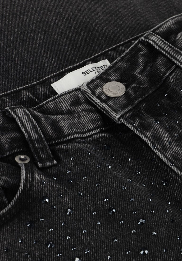 SELECTED FEMME donkergrijze selected femme wide jeans slfmarley-dia hw dark grey wide jeans ex