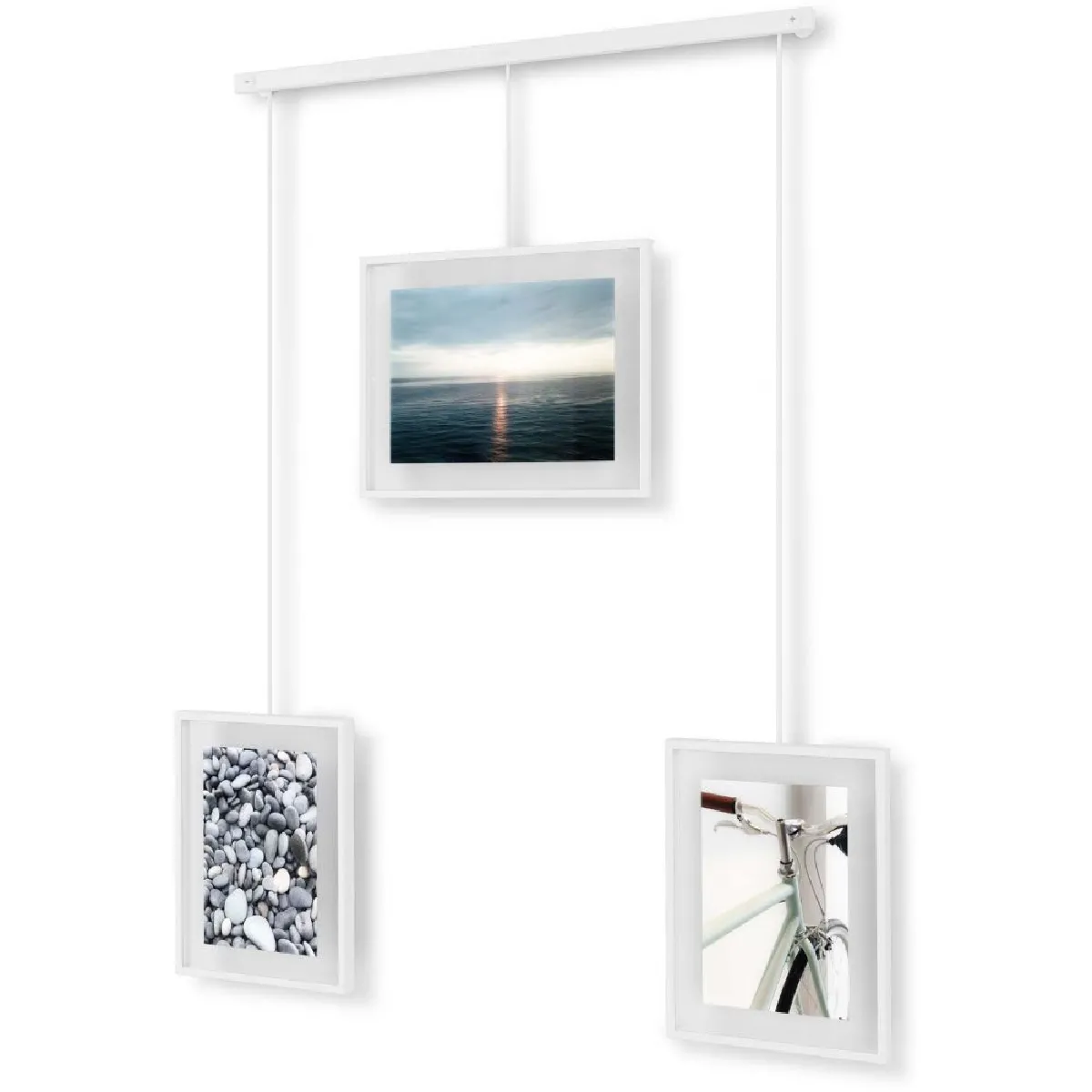 UMBRA Porte photos escalier 3 cadres Exhibit blanc