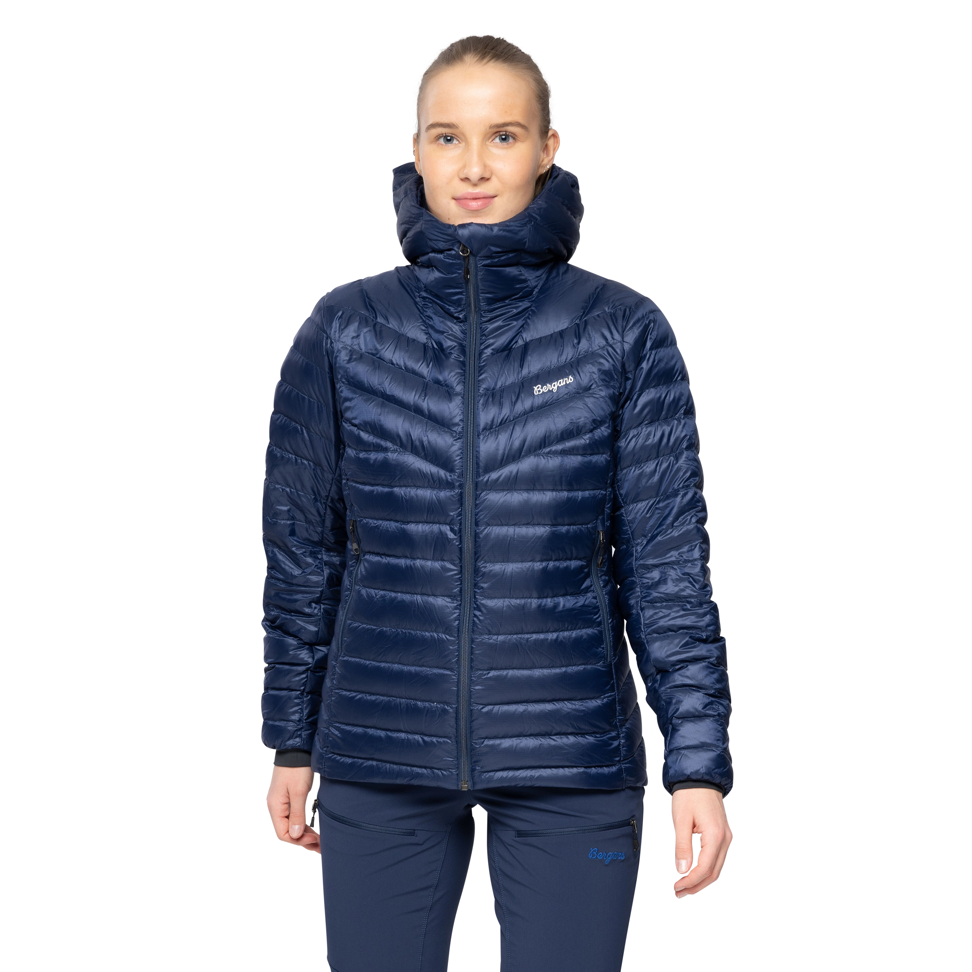 Rabot Light Down Jacket Hood Women Navy Blue