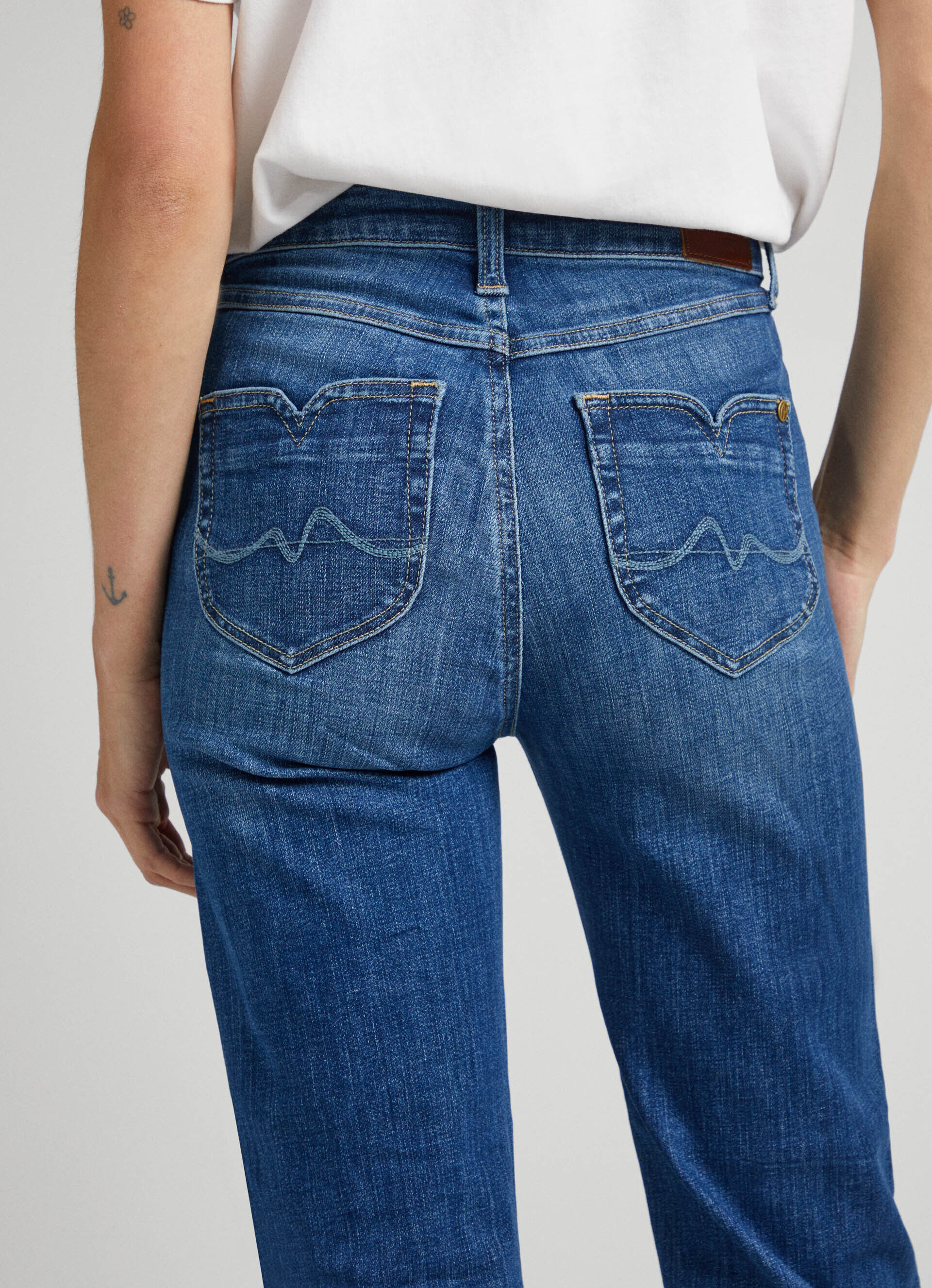 Calça jeans Willa Fit Flare de cintura alta - jeans