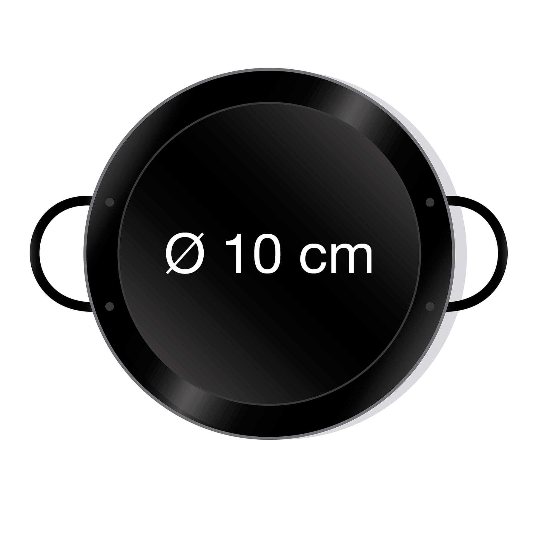 Leichte emaillierte Paella Pfanne mit Griffen - Universell einsetzbar und robust: Original spanische Paella Pfanne Typ Valenciana Ø 10 cm