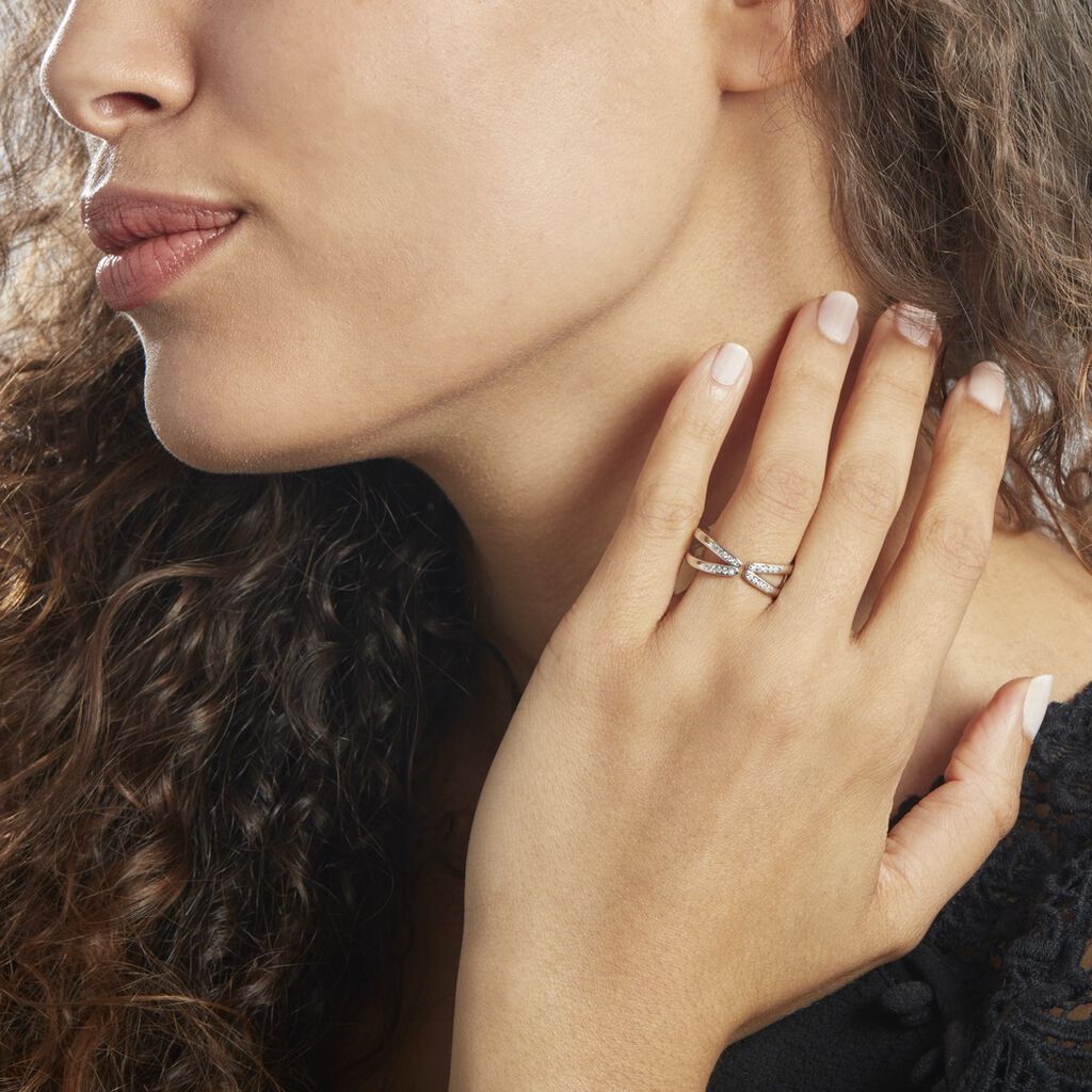 Bague Michee Argent Oxydes De Zirconium