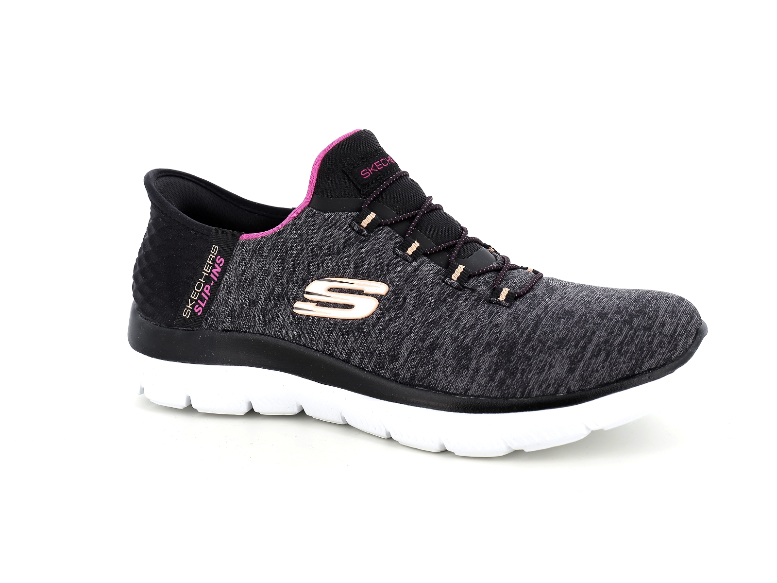 Skechers-SUMMITS DAZZLING HAZE Matières combinées Noir Rose