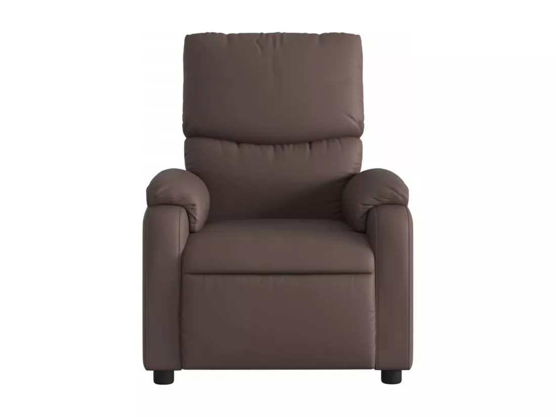Fauteuil massant inclinable Marron Similicuir
