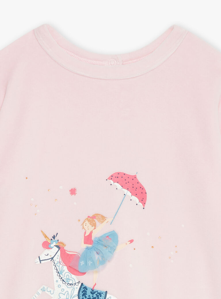Pyjama rose en velours