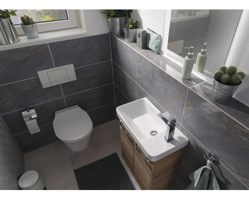Wastafelmeubel FACKELMANN Milano BxHxD 52 x 61 cm x 27,5 cm Frontkleur eikenhoutdecor 84332