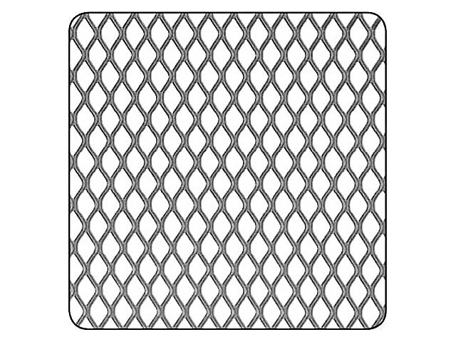 Tôle métal déployé acier brut Mailles 6 x 3,3 mm, 50 x 25 cm