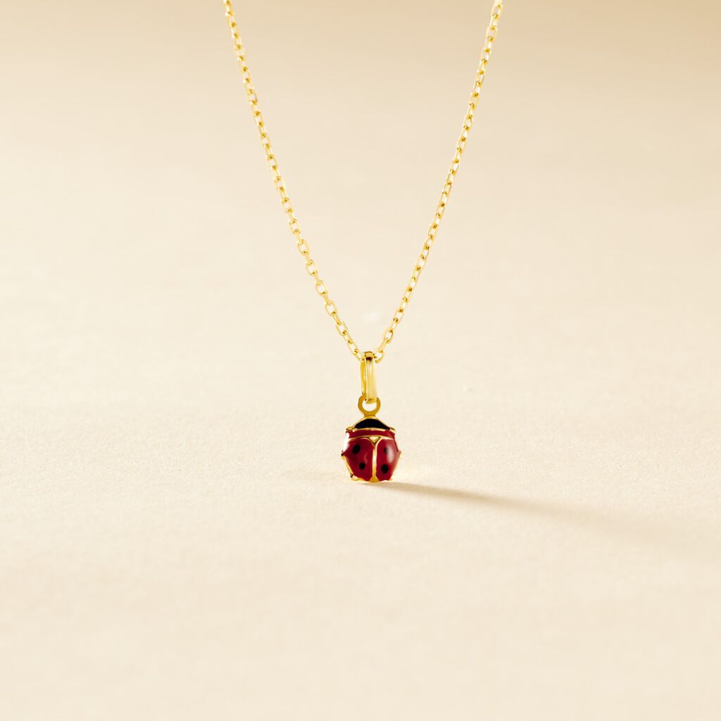 Pendentif Helidie Coccinelle Or Jaune
