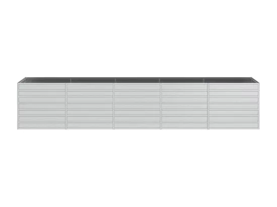 Jardinière bac lit surélevé argenté 400 x 80 x 77 cm 02_0039448