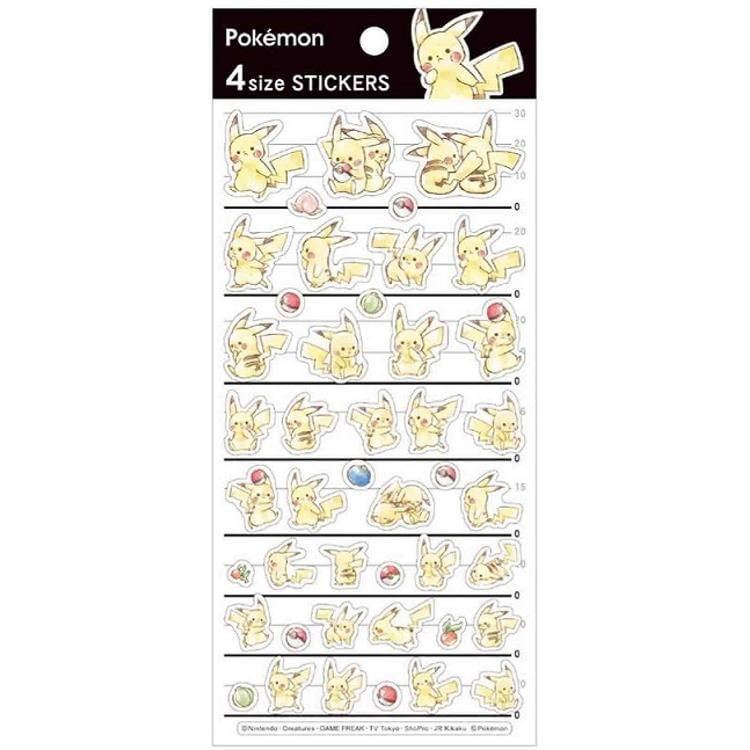 Kamio Japan - Pokemon 4 Size Sticker (Pikachu nummer 025)