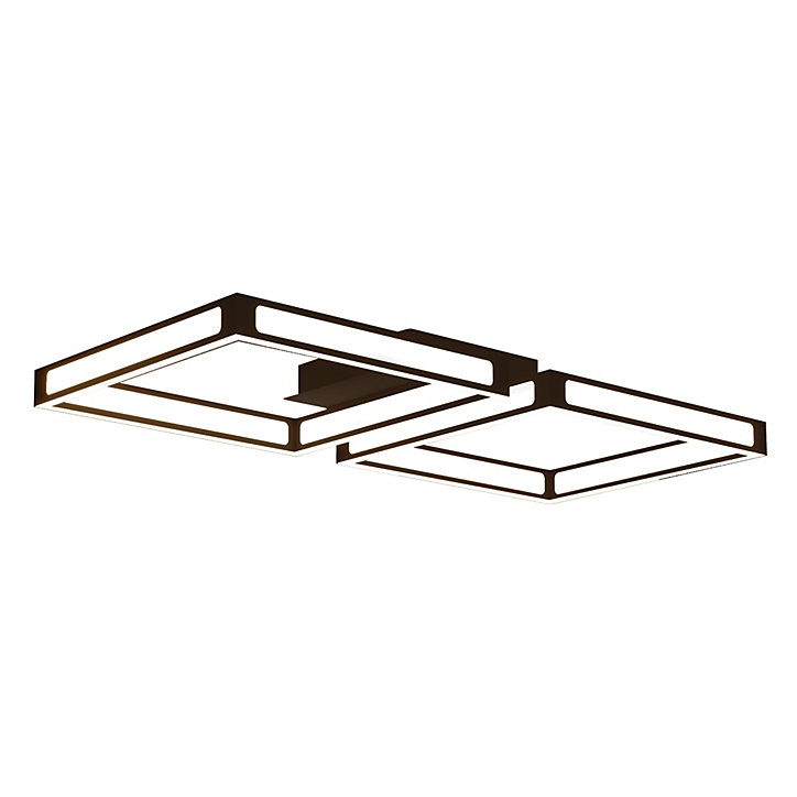 Plafonnier LED intégrée Altaflor IP20 3040lm 24W L.65 x l.30x H.7 cm Eglo noir