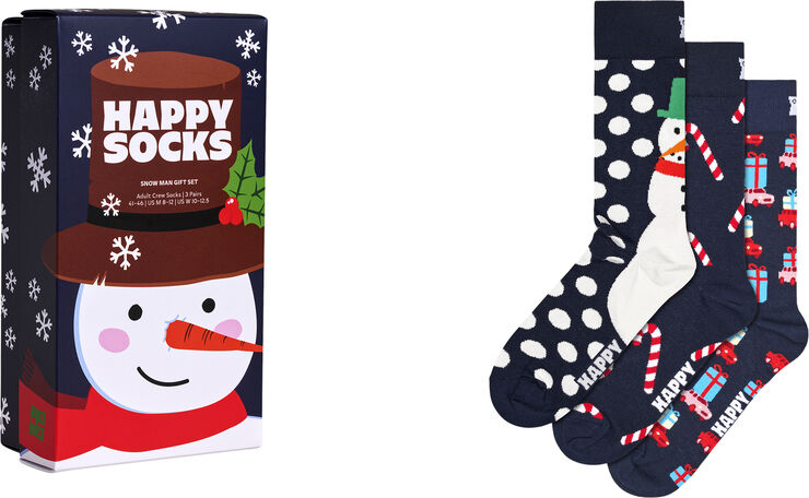 Happy Socks 3-Pack Holiday Navy Gift Set Navy