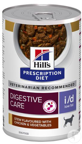 Hill's Prescription Diet i/d Low Fat Digestive Care Mijoté Chien Au Poulet Et Légumes 12x354g