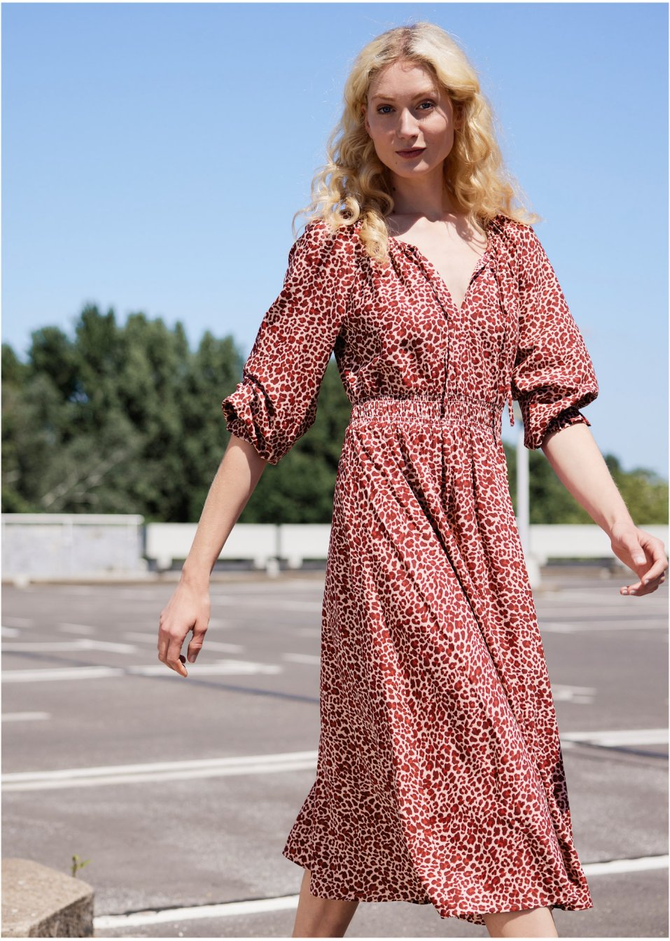 Robe longue à imprimé