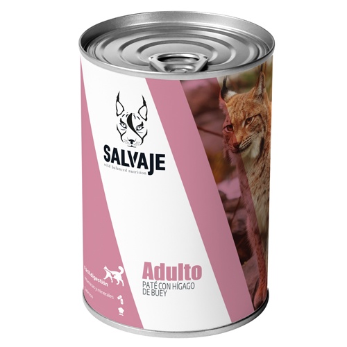 Fígado de boi selvagem adulto em patê enlatado para gatos