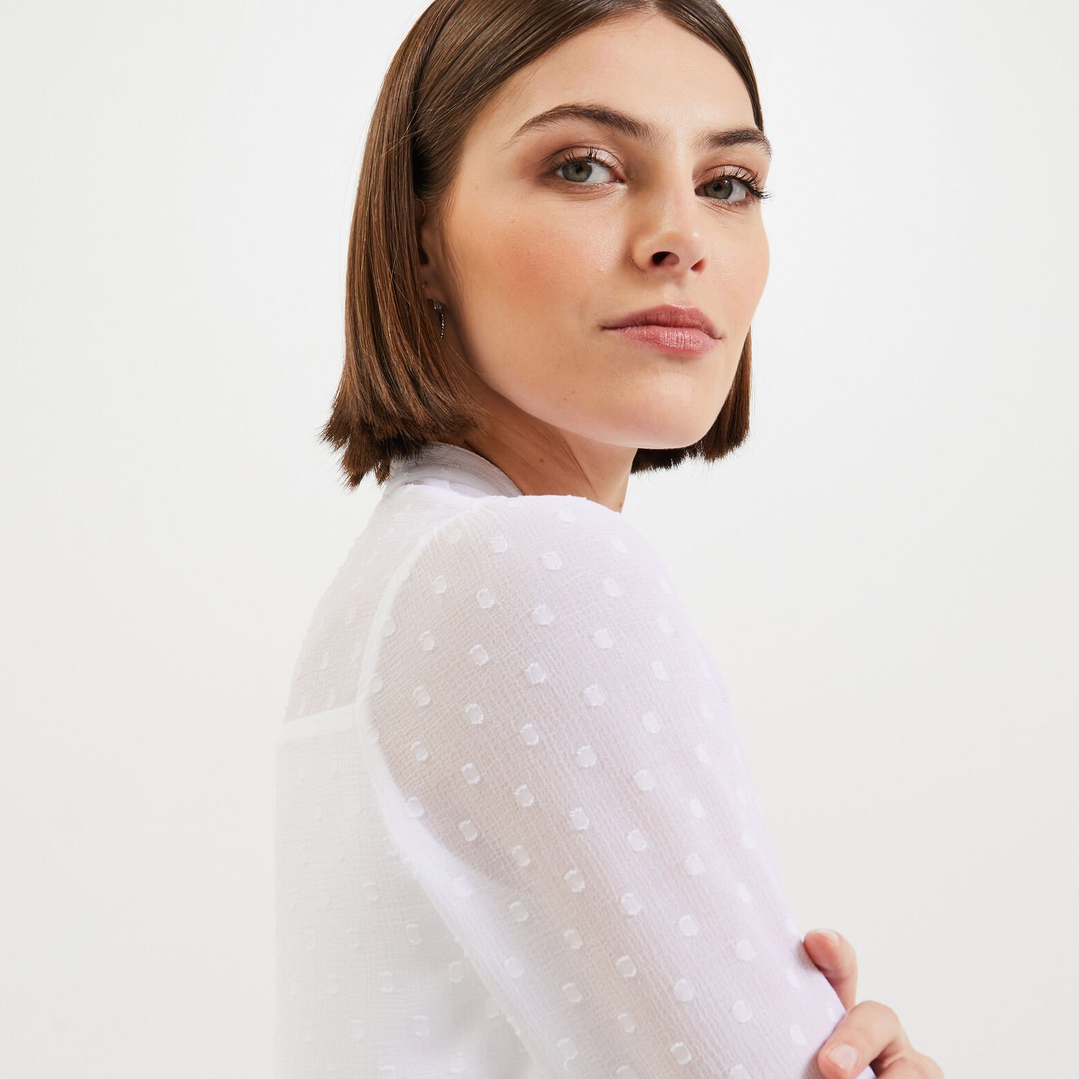 Blouse plumetis femme