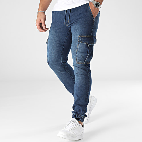 Pantalon Cargo Jean Weft Bleu Denim
