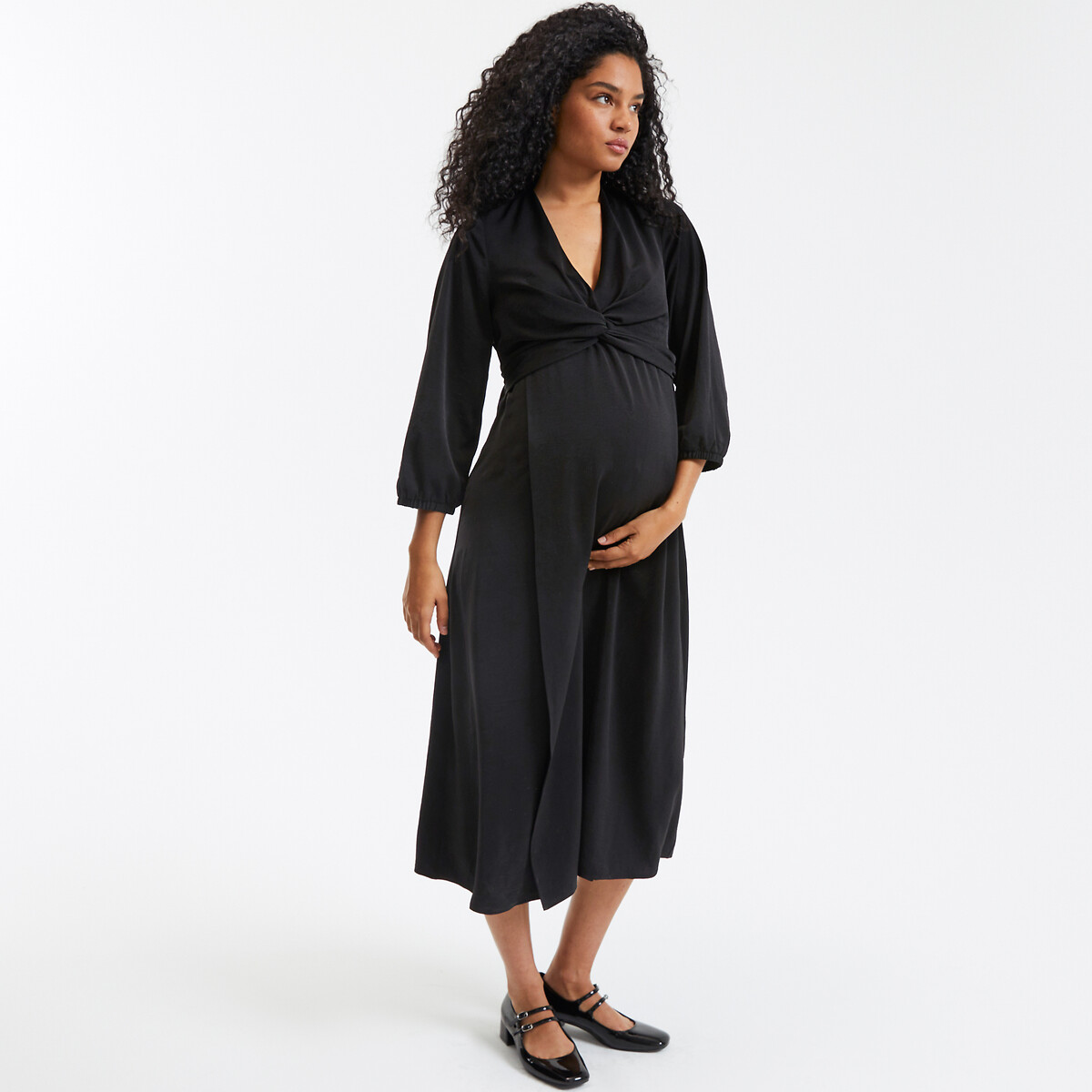 LA REDOUTE COLLECTIONS<br>Vestido de maternidade com efeito envelope