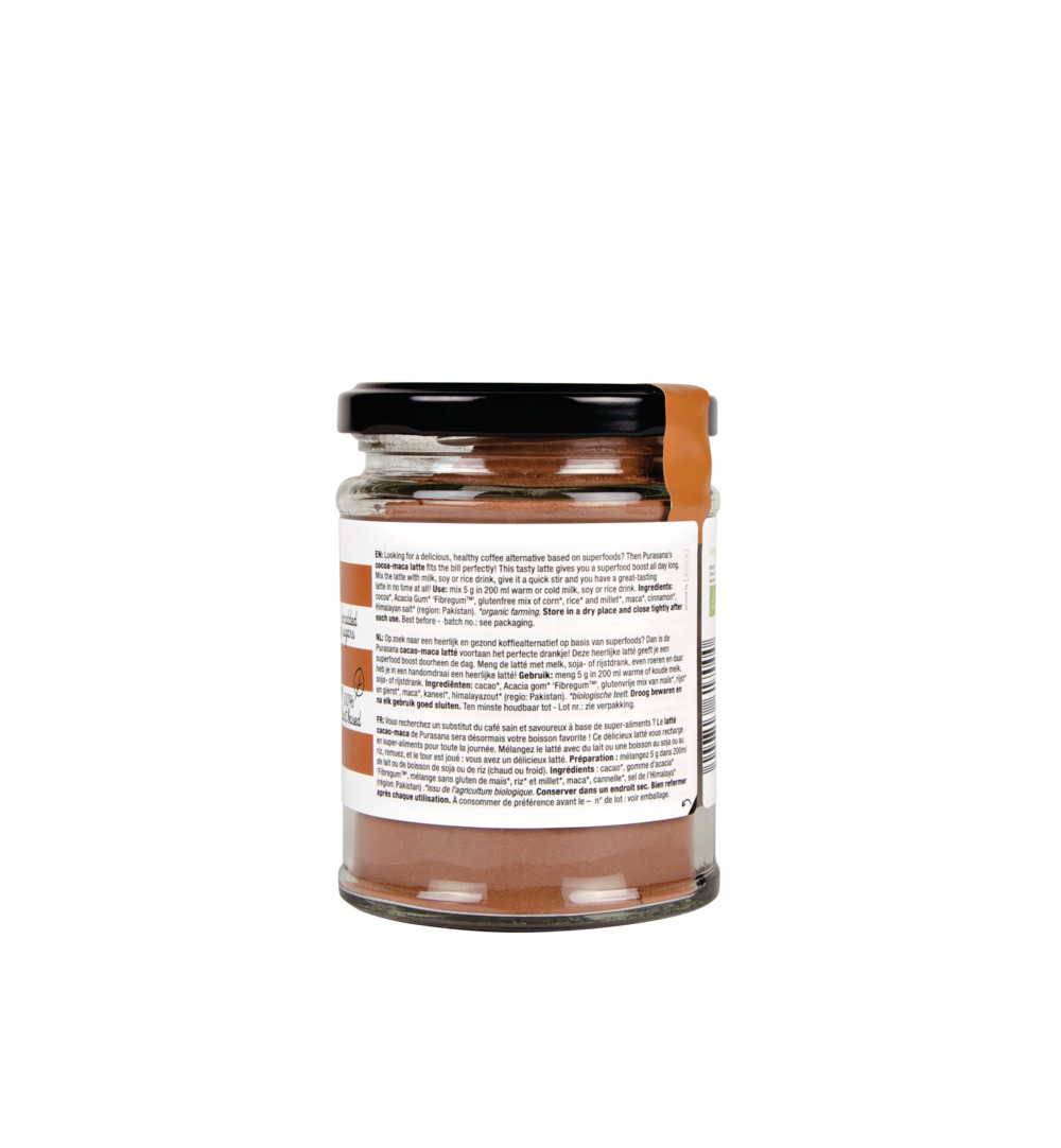 Purasana Latte Cacao Maca Vegan Bio (120 gr)