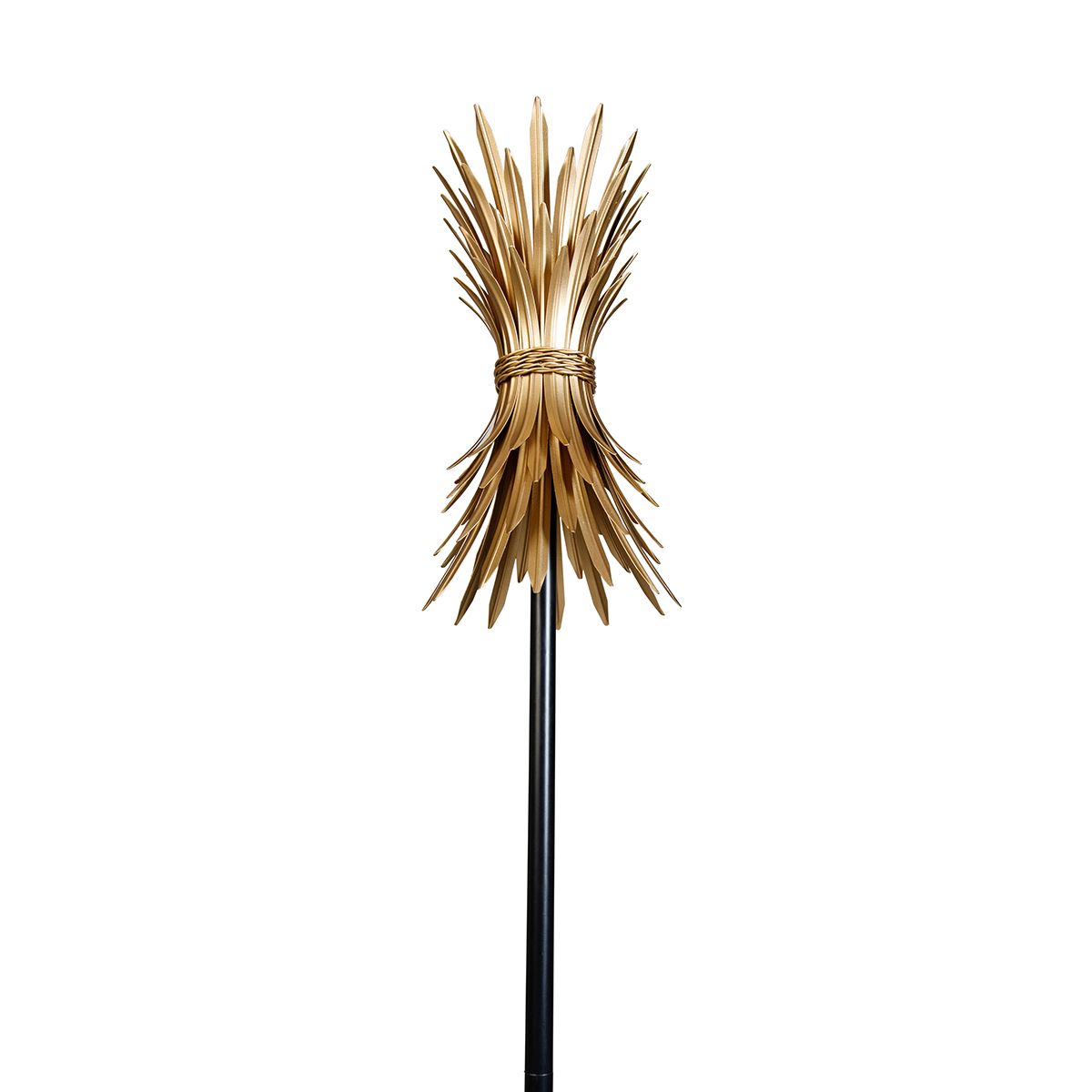 Art Deco vloerlamp goud met zwart - Wesley
