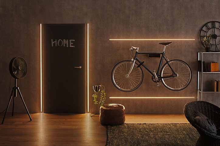 Profilé de strip LED Base IP20 noir Paulmann L.100 x H.9 x P.17cm
