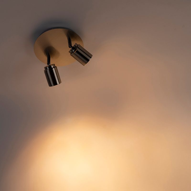 Moderne badkamer spot staal 2-lichts IP44 - Ducha