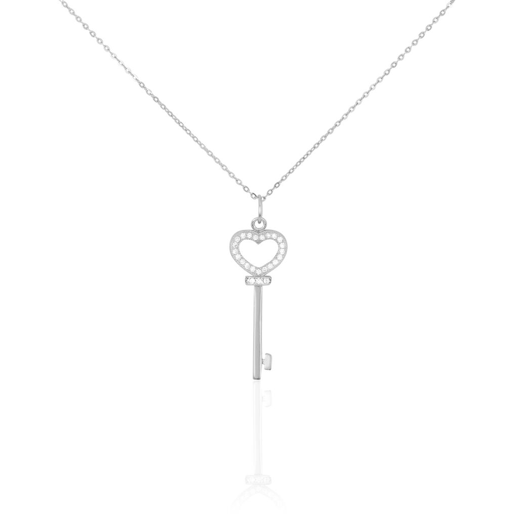 Collier Amy Argent Blanc Oxyde De Zirconium