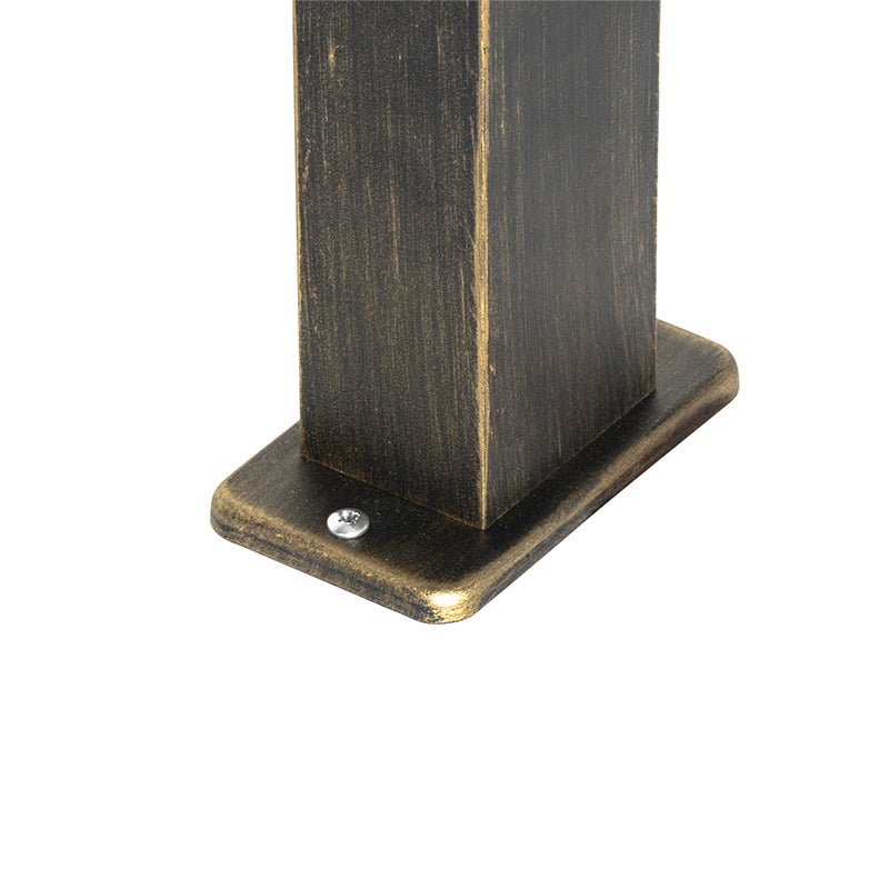 Industriële staande buitenlamp, antiek goud, 35 cm, IP44 - Baleno