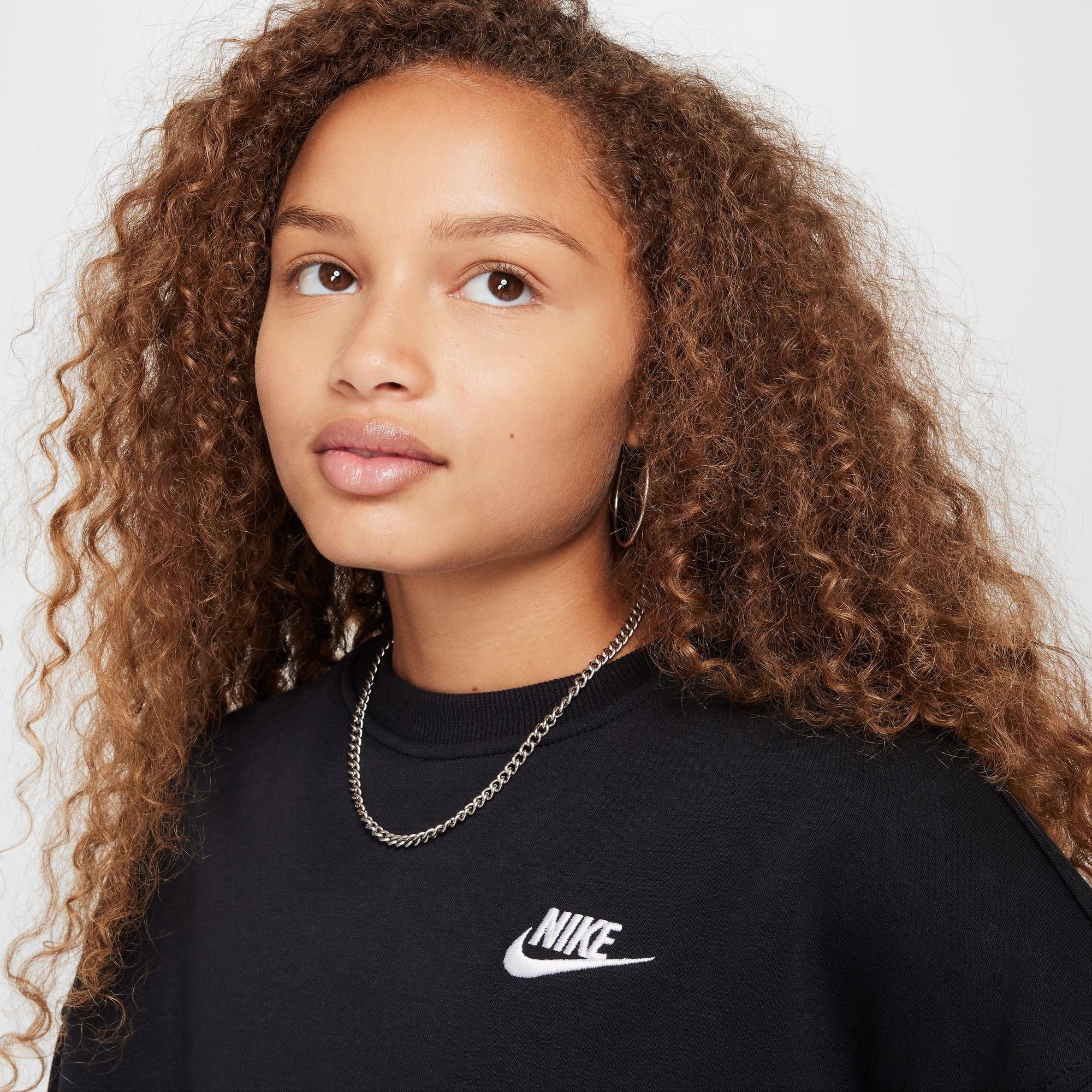 Nike Nike Sportswear Club Fleece Big Kids' (Girls') Boxy Crewneck Sweatshirt