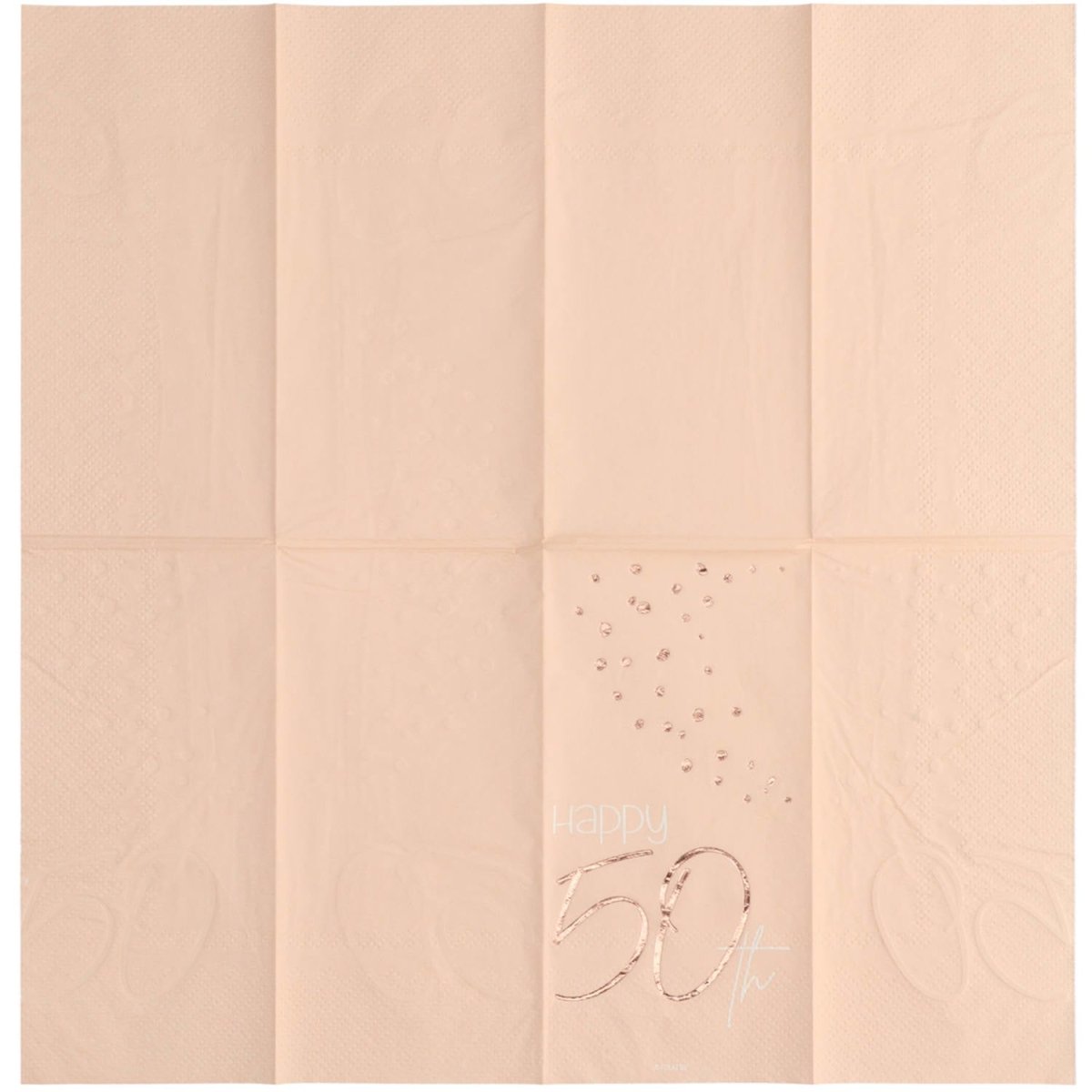 Servetten 50 Jaar Rose Goud 33cm 10st