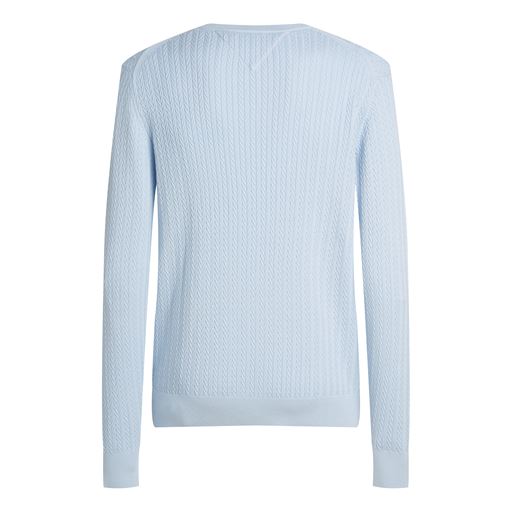 Tommy Hilfiger Herringbone Structure Pullover, Breezy Blue, XXL