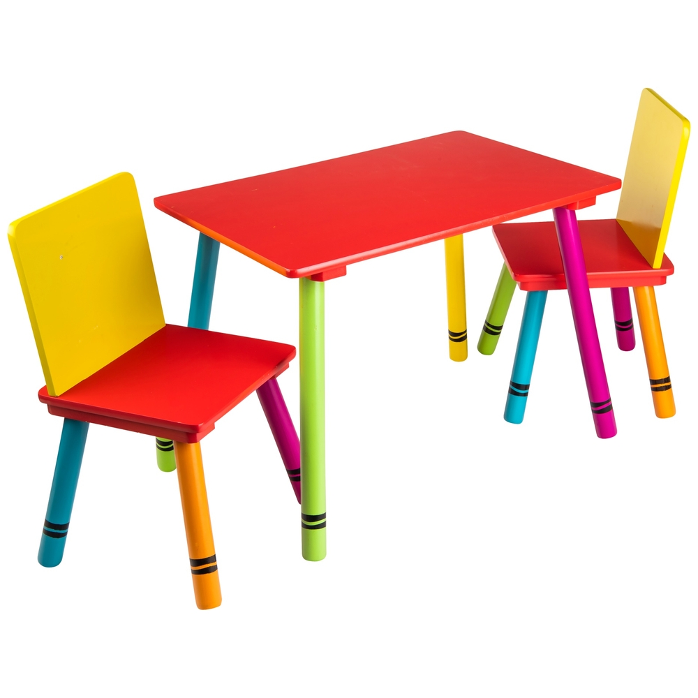 Tisch- und Stuhlset aus Holz