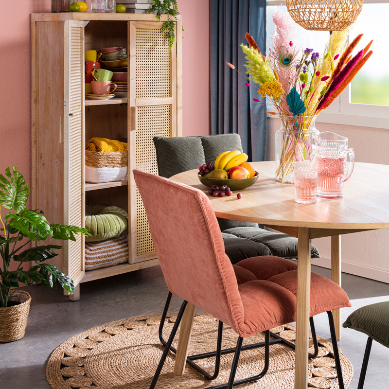 Vloerkleed riet - rond - ⌀120 cm
