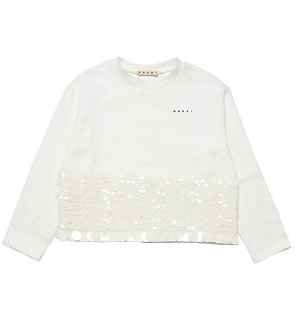 Marni Sweatshirt - Off White m. Pailletten