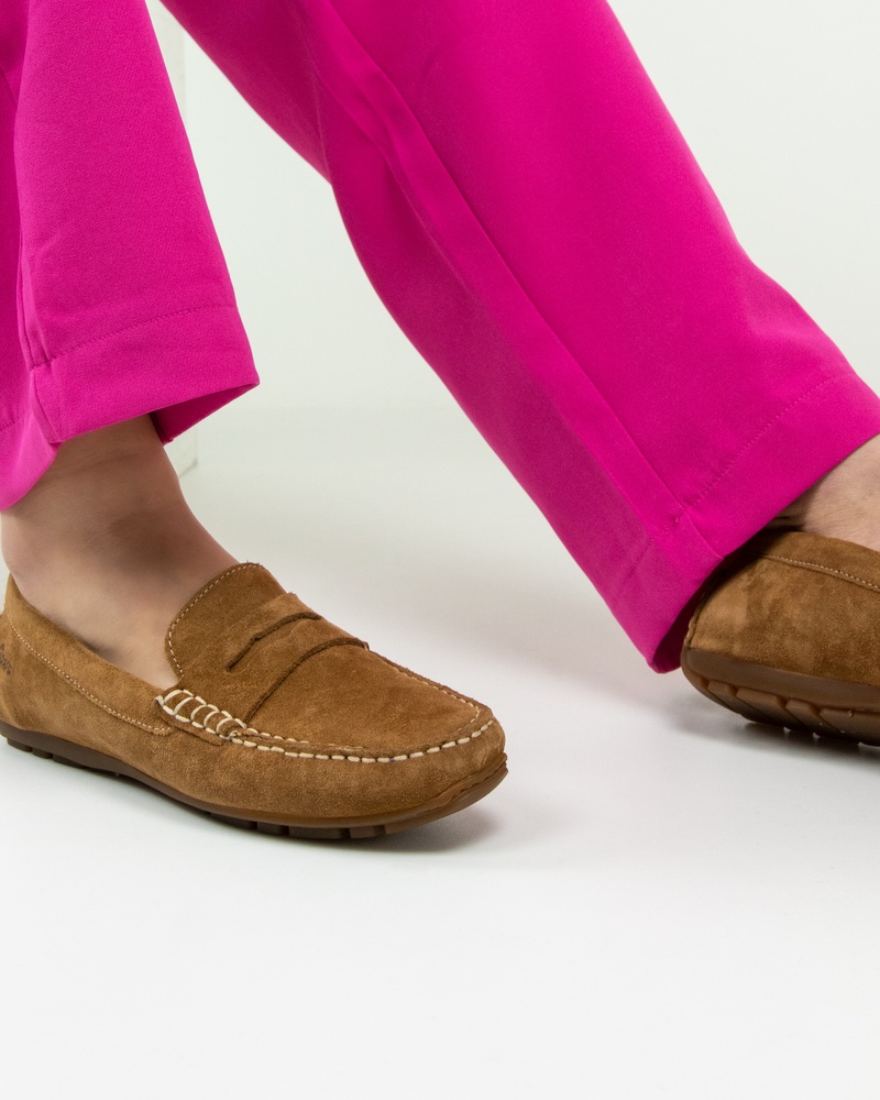 Sioux Carmona Velour Mocassins & loafers  - cognac