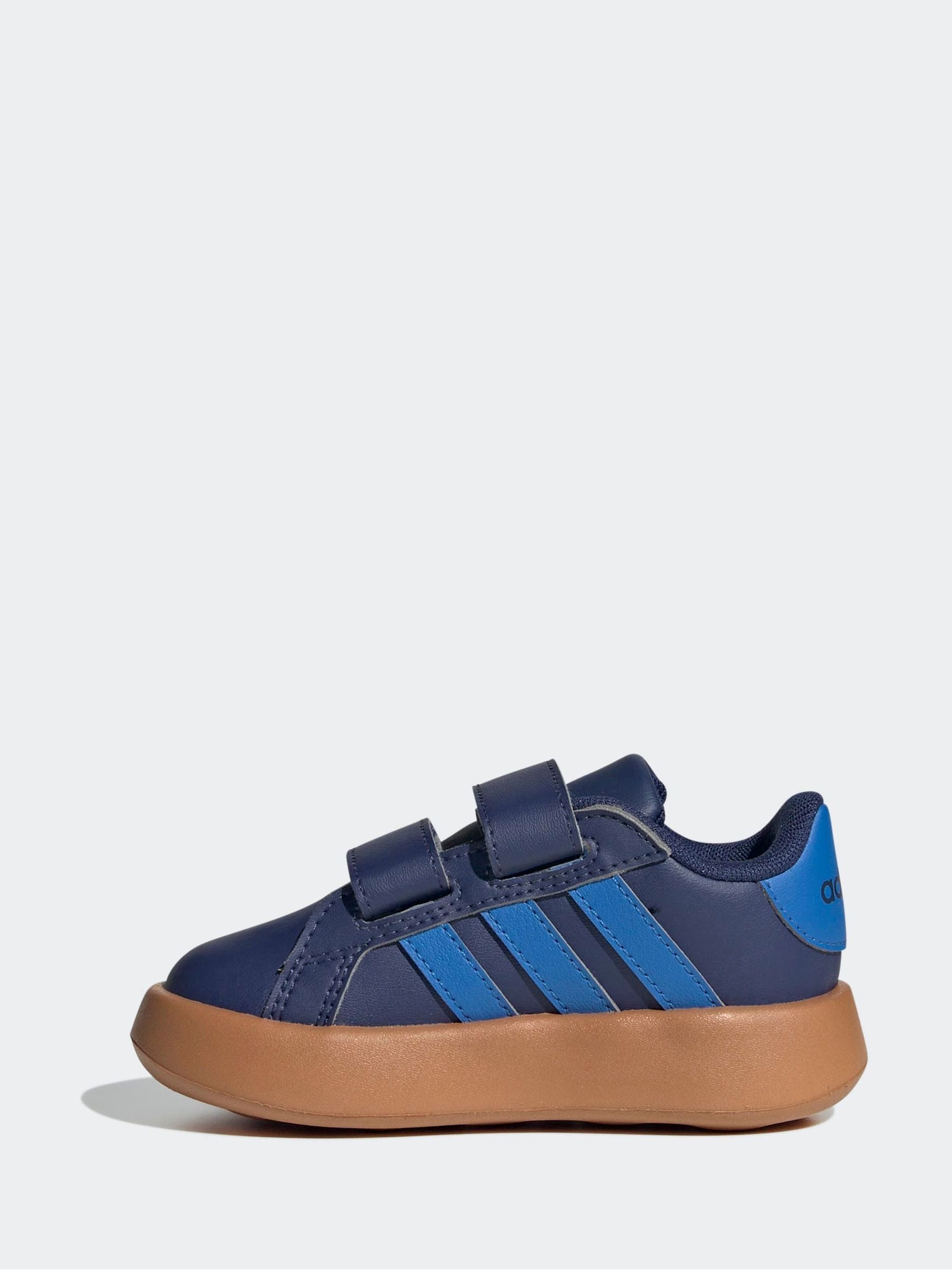 Marineblauw/blauw - adidas Grand Court 2.0 Hook and Loop Infant Trainers