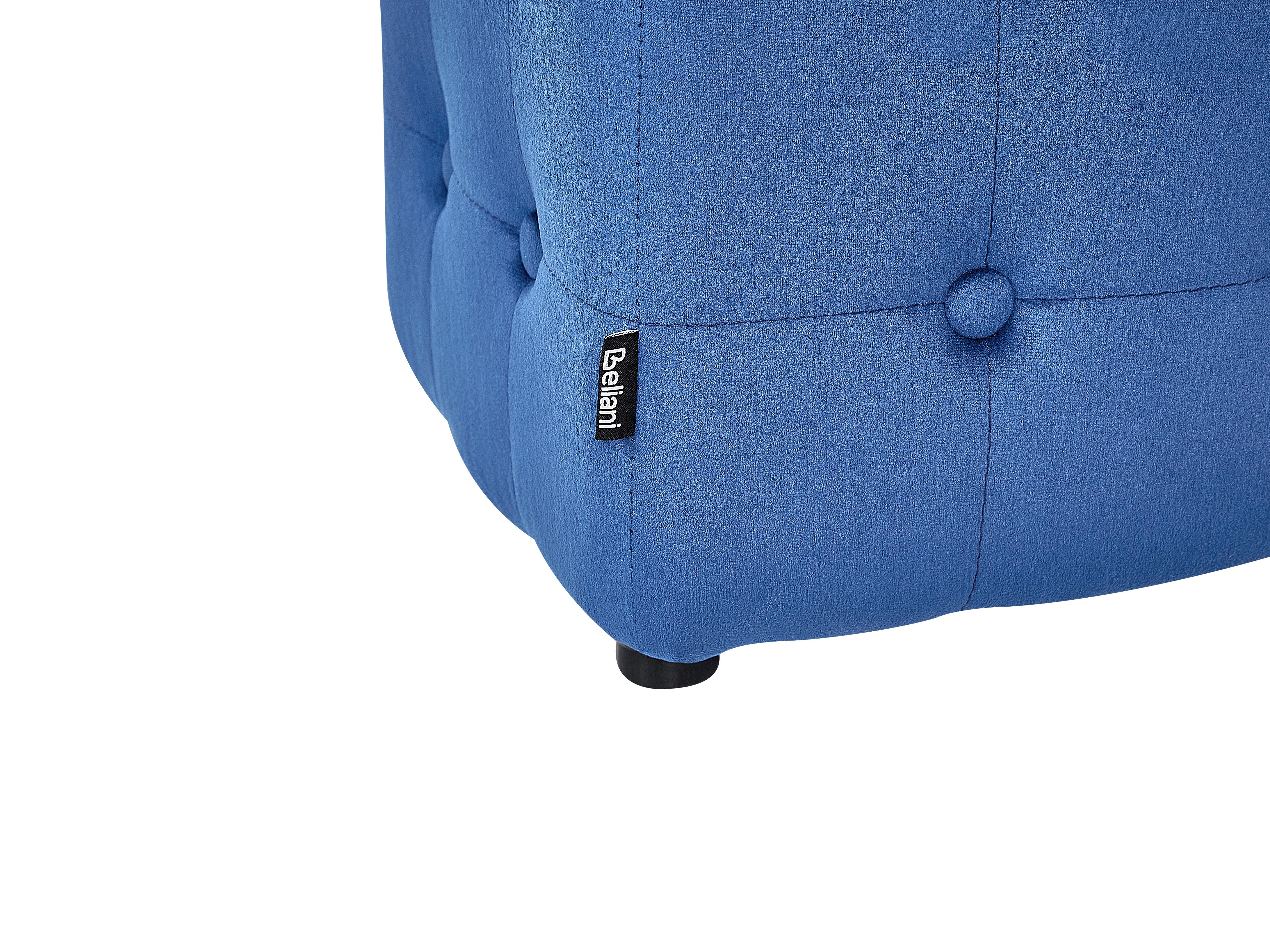 Poef WISCONSIN Fluweel Blauw