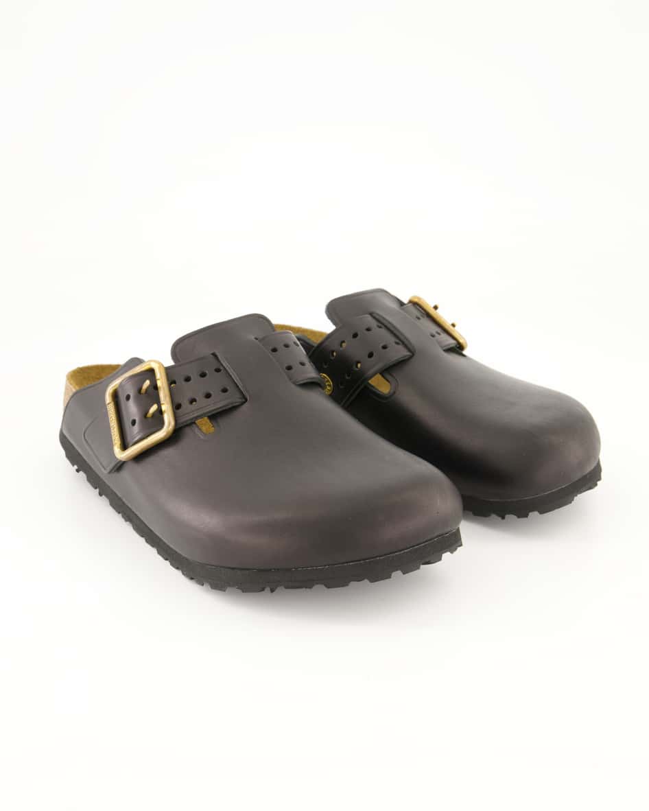 Birkenstock Boston Bold Gap Pantoletten in Schwarz