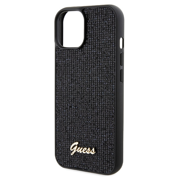 iPhone 15 Hybrid Hardcase Hülle Disco Metal Script (GUHCP15SPMSDGSK) - Schwarz