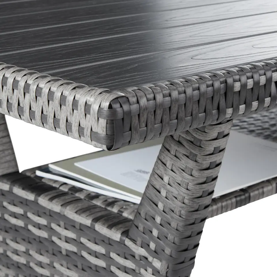 tectake - Loungeset Catania - wicker - grijs