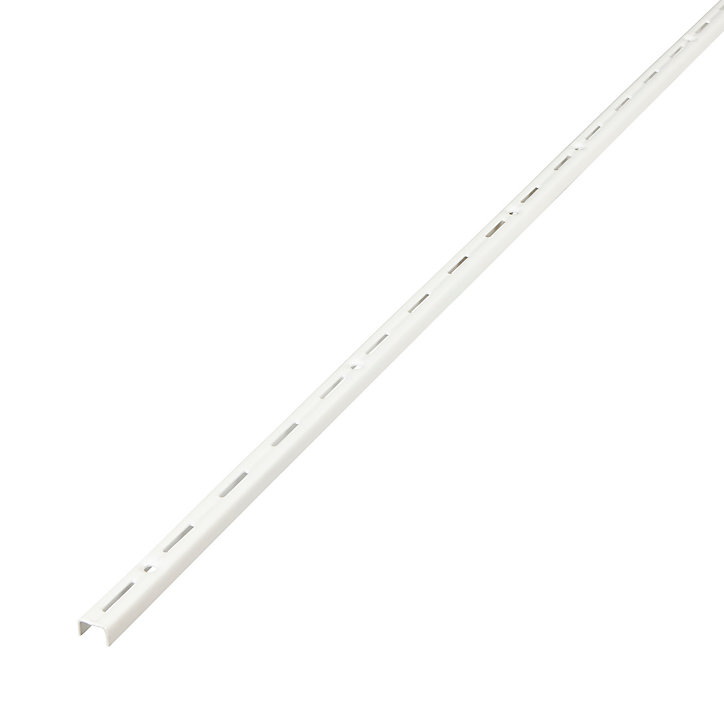 Lot de 4 crémaillères Lony simple perforation 200 cm blanc Form