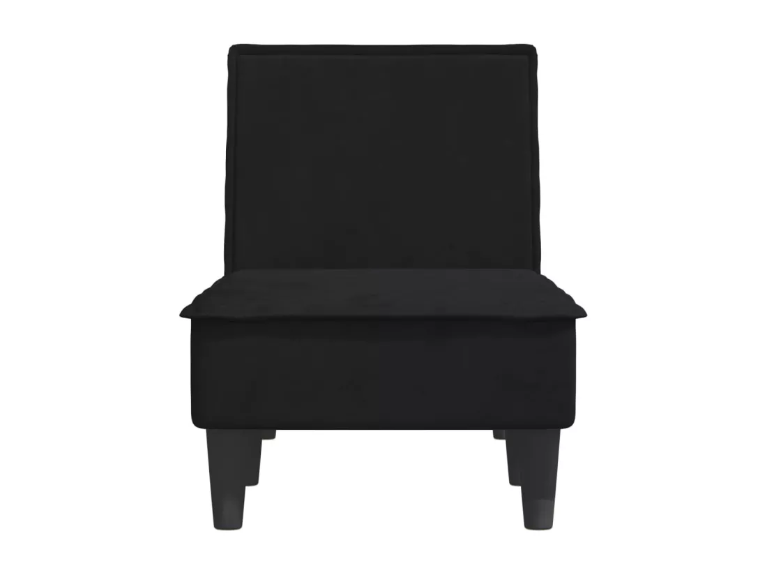 Prolenta Premium - Chaise longue noir velours