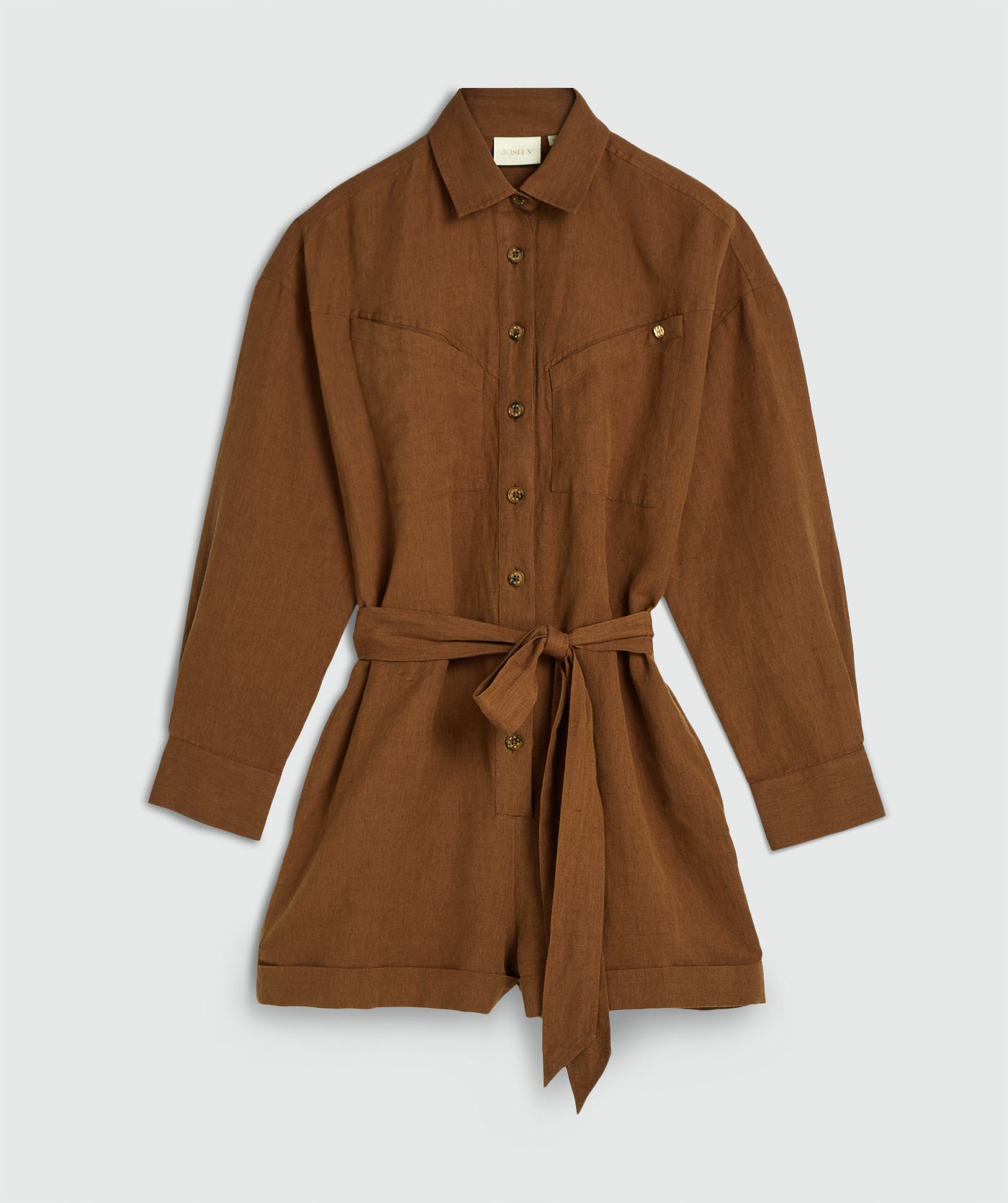 JV-PIENNA oversized playsuit - brown